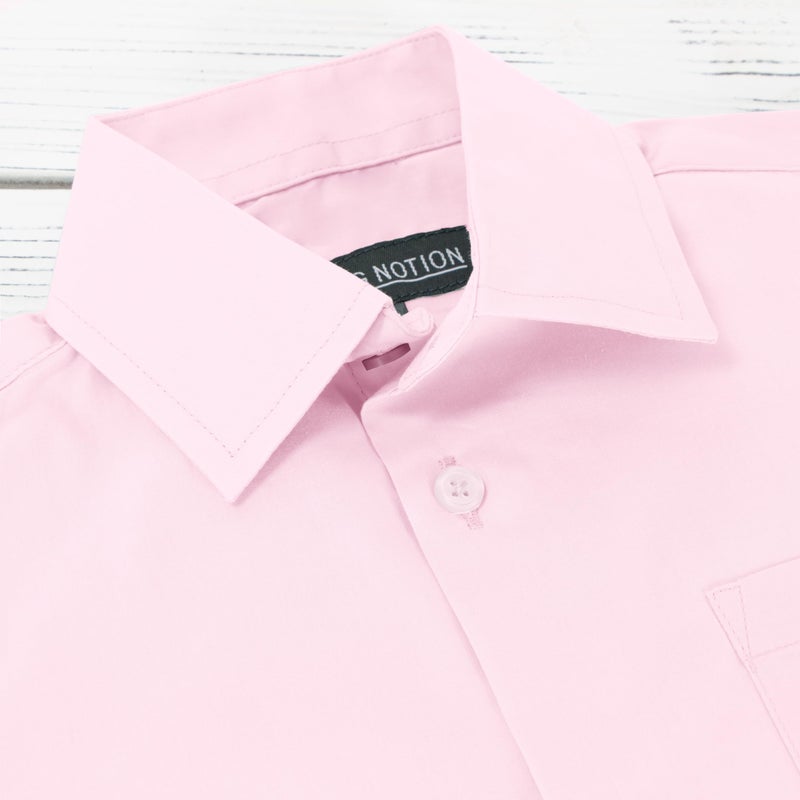 Spring Notion Big Boys' Long Sleeve Dress Shirt 4T Marshmallow Pink - Image 4